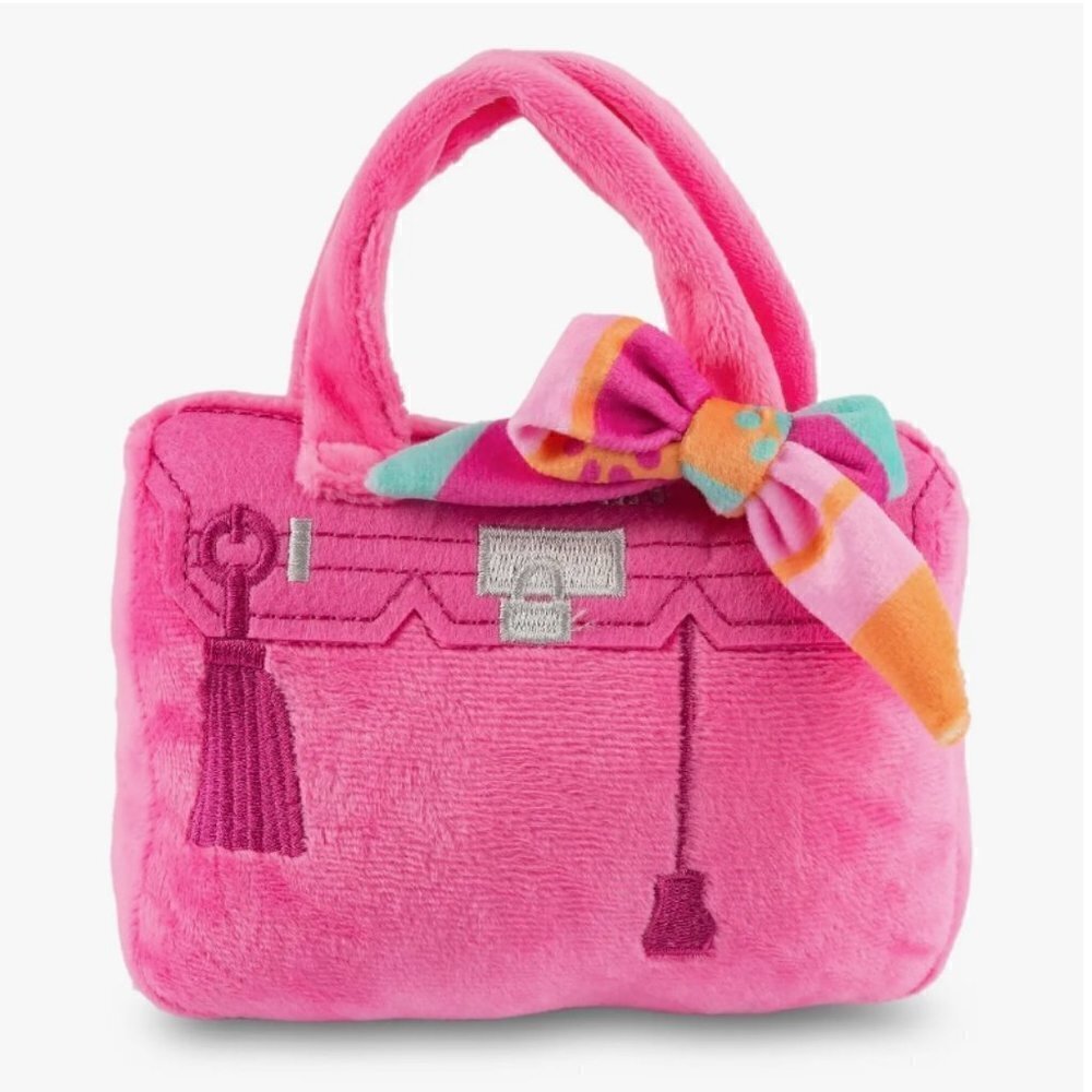 PINK BARKIN BAG "RICH B!TCH" DOG TOY
